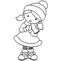 Stickserie - Schneegetobe Girl 1